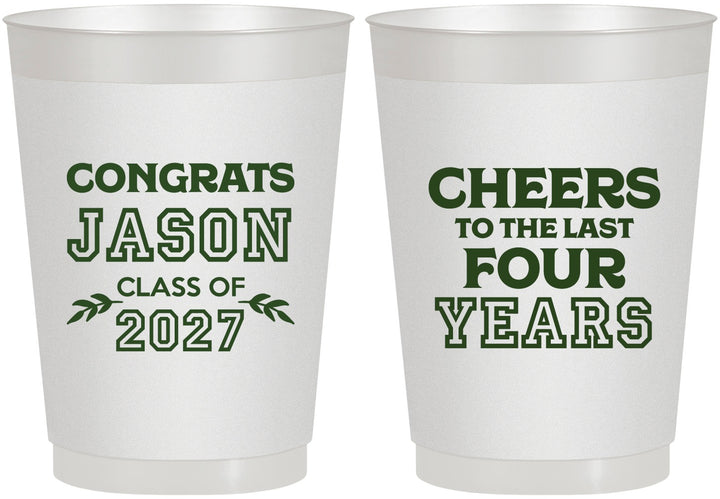 Personalized Graduation 10 oz Frosted Cups - Class Of 2027 Last Four Years | 130036