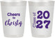 Personalized Graduation 10 oz Frosted Cups - Class Of 2027 Cheers | 130037