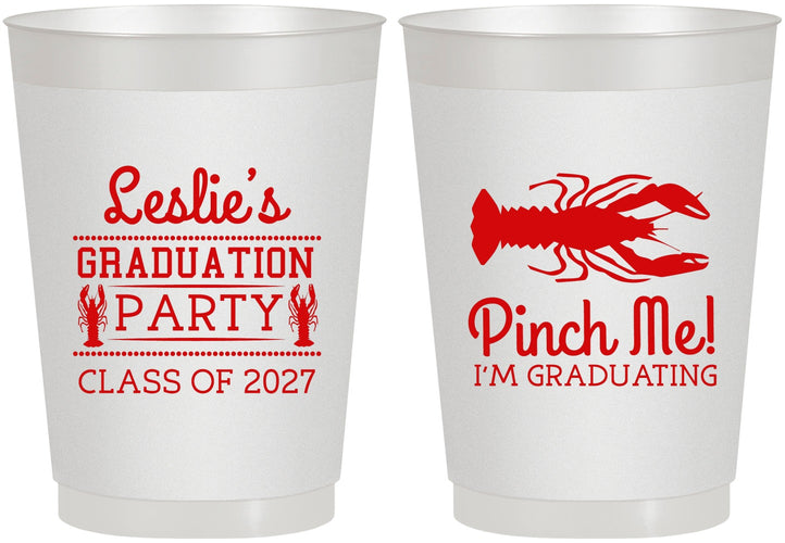 Personalized Graduation 10 oz Frosted Cups - Class Of 2027 Crawfish Boil | 130042