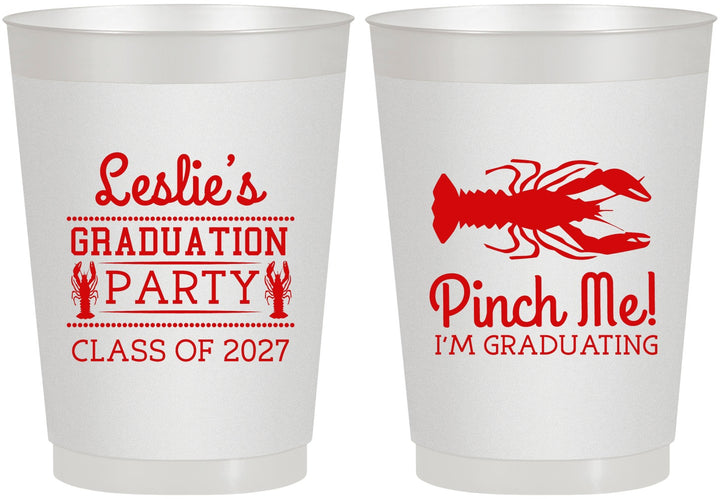 Personalized Graduation 10 oz Frosted Cups - Class Of 2027 Crawfish Boil | 130042