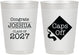 Personalized Graduation 10 oz Frosted Cups - Class Of 2027 Caps Off | 130045