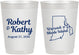 Personalized Wedding 10 oz Frosted Cups - Rhode Island | 138