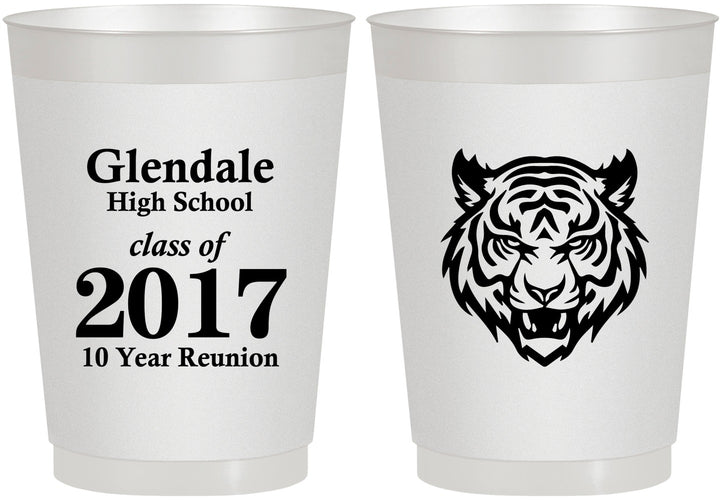 Personalized Class Reunion 10 oz Frosted Cups - Class Of 2017 10 Year | 140000