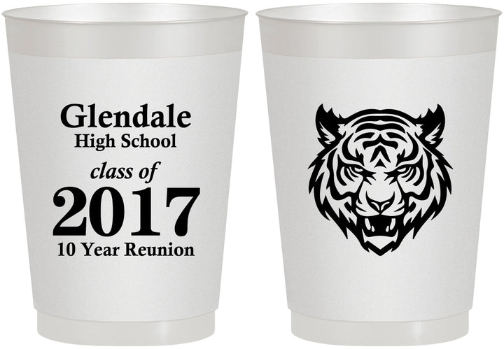 Personalized Class Reunion 10 oz Frosted Cups - Class Of 2017 10 Year | 140000