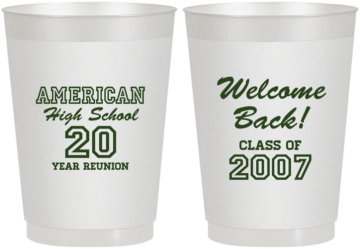 Personalized Class Reunion 10 oz Frosted Cups - Class Of 2007 20 Year | 140001