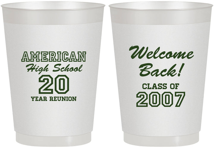 Personalized Class Reunion 10 oz Frosted Cups - Class Of 2007 20 Year | 140001
