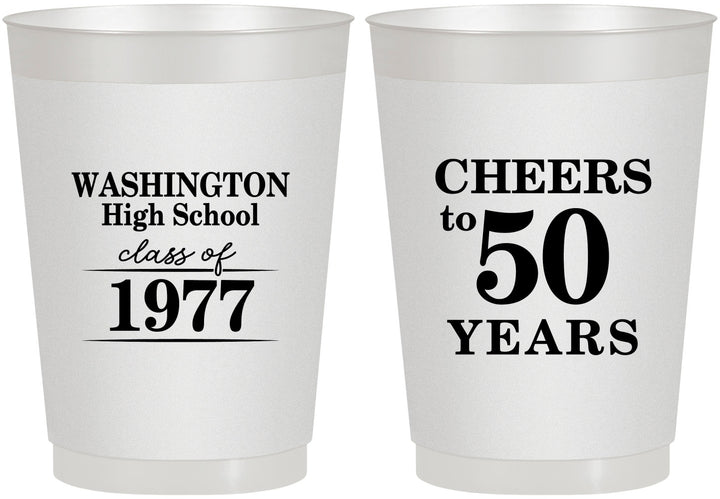 Personalized Class Reunion 10 oz Frosted Cups - Class Of 1977 50 Year | 140004