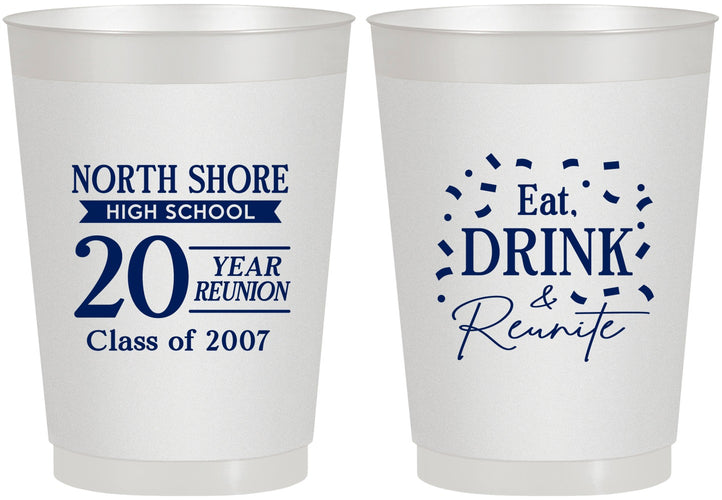 Personalized Class Reunion 10 oz Frosted Cups - Class Of 2007 20 Year | 140006