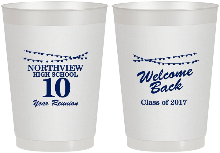 Personalized Class Reunion 10 oz Frosted Cups - Class Of 2017 10 Year | 140010