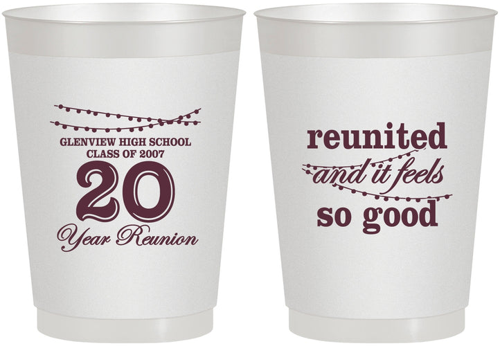 Personalized Class Reunion 10 oz Frosted Cups - Class Of 2007 20 Year | 140011