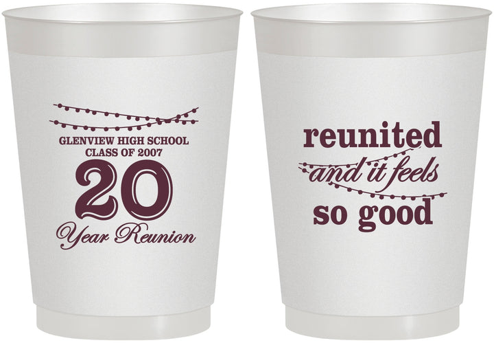 Personalized Class Reunion 10 oz Frosted Cups - Class Of 2007 20 Year | 140011