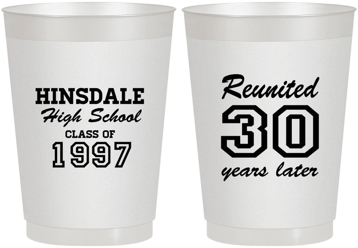 Personalized Class Reunion 10 oz Frosted Cups - Class Of 1997 30 Year | 140012