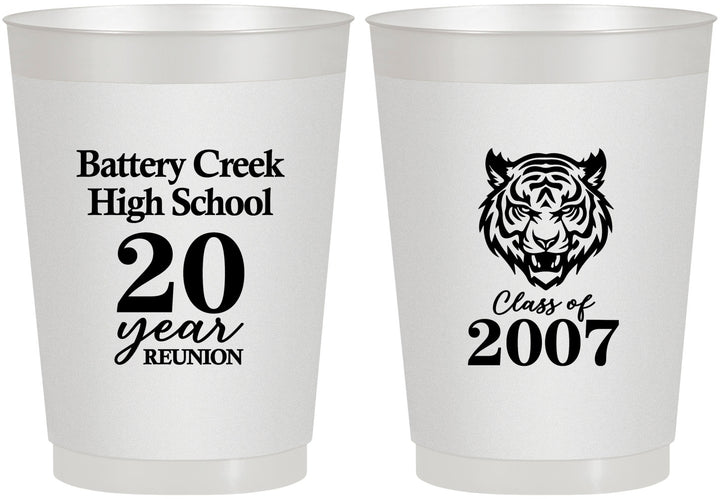 Personalized Class Reunion 10 oz Frosted Cups - Class Of 2007 20 Year | 140016