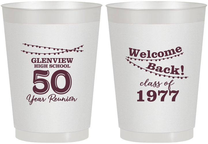 Personalized Class Reunion 10 oz Frosted Cups - Class Of 1977 50 Year | 140019