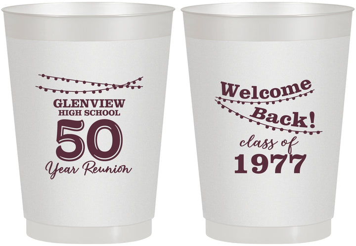 Personalized Class Reunion 10 oz Frosted Cups - Class Of 1977 50 Year | 140019