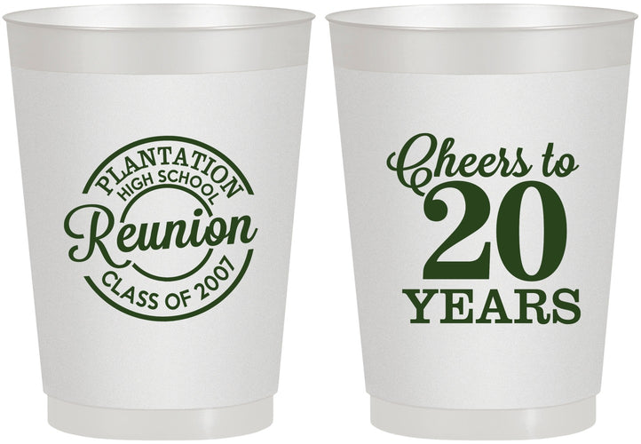 Personalized Class Reunion 10 oz Frosted Cups - Class Of 2007 20 Year | 140021