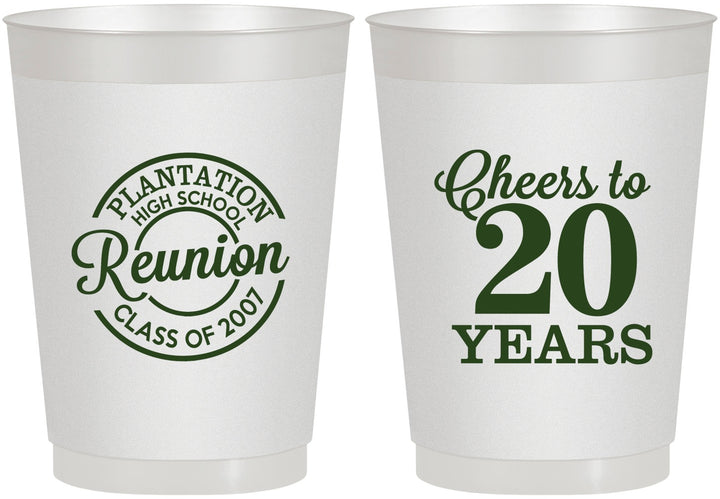 Personalized Class Reunion 10 oz Frosted Cups - Class Of 2007 20 Year | 140021