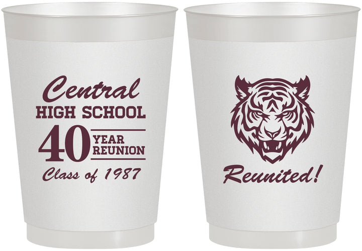 Personalized Class Reunion 10 oz Frosted Cups - Class Of 1987 40 Year | 140023