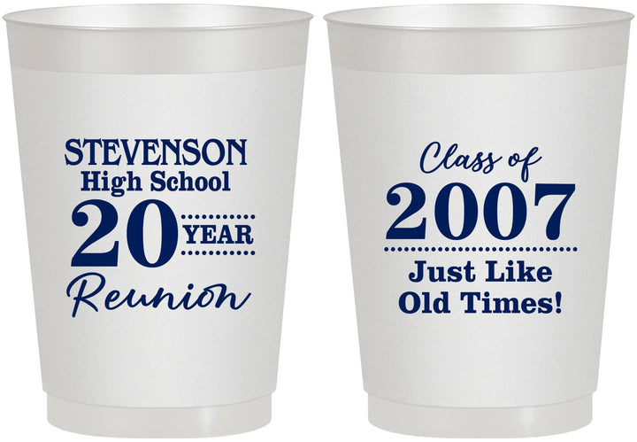 Personalized Class Reunion 10 oz Frosted Cups - Class Of 2007 20 Year | 140026