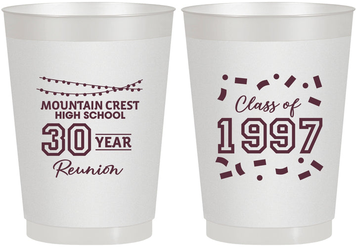 Personalized Class Reunion 10 oz Frosted Cups - Class Of 1997 30 Year | 140027