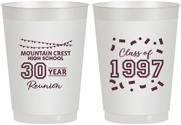 Personalized Class Reunion 10 oz Frosted Cups - Class Of 1997 30 Year | 140027