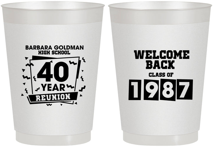 Personalized Class Reunion 10 oz Frosted Cups - Class Of 1987 40 Year | 140028
