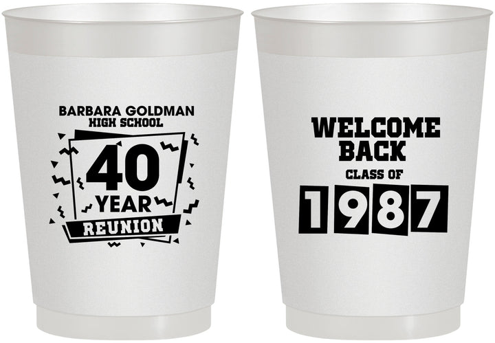 Personalized Class Reunion 10 oz Frosted Cups - Class Of 1987 40 Year | 140028