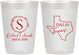 Personalized Wedding 10 oz Frosted Cups - Texas | 142