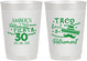 Personalized Retirement 10 oz Frosted Cups - Taco Bout A Retirement | 150003