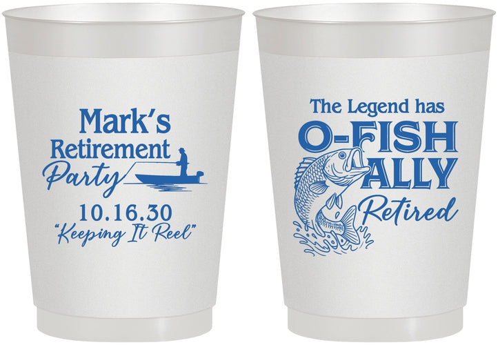 Personalized Retirement 10 oz Frosted Cups - Ofishally Retired | 150008