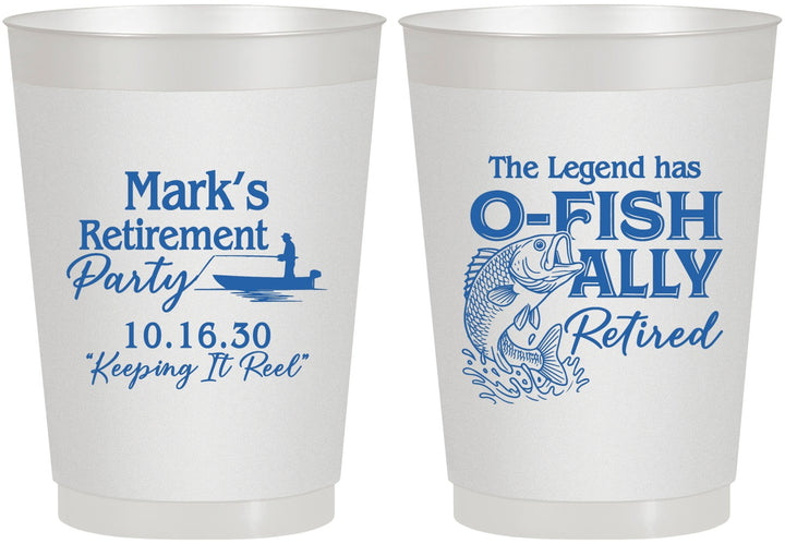 Personalized Retirement 10 oz Frosted Cups - Ofishally Retired | 150008