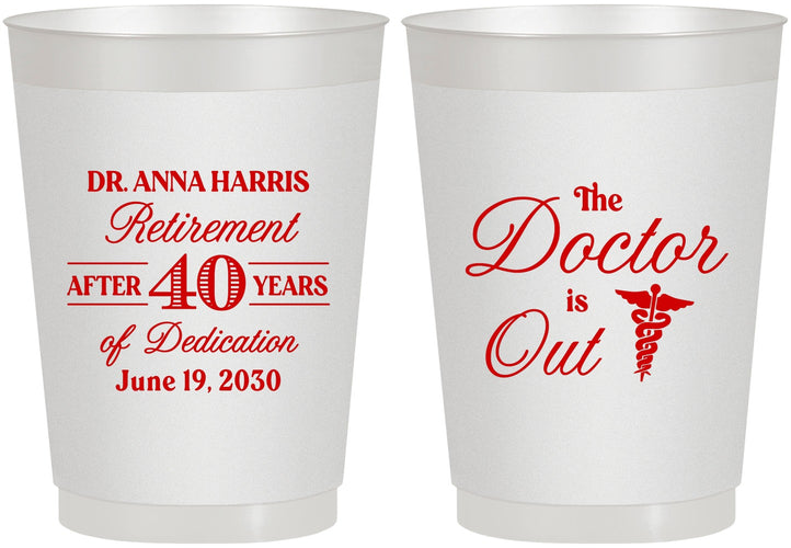 Personalized Retirement 10 oz Frosted Cups - Doctor | 150017