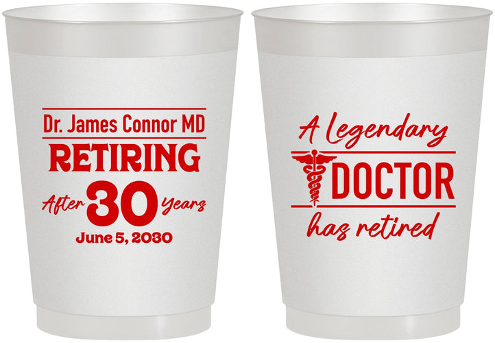 Personalized Retirement 10 oz Frosted Cups - Doctor | 150018