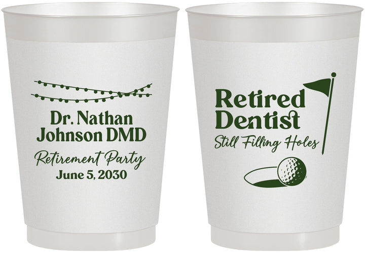 Personalized Retirement 10 oz Frosted Cups - Dentist | 150019