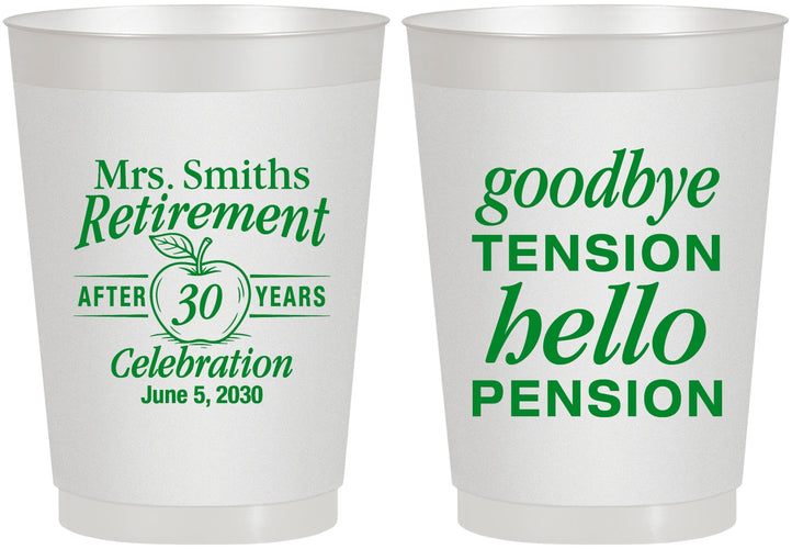 Personalized Retirement 10 oz Frosted Cups - Teacher | 150020