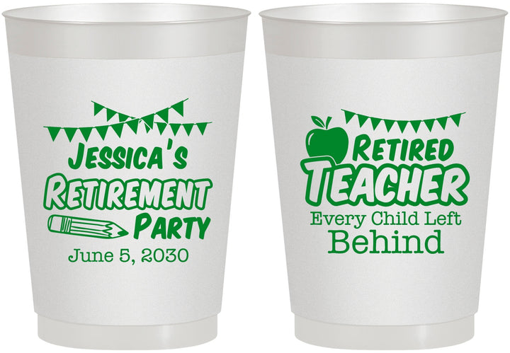Personalized Retirement 10 oz Frosted Cups - Teacher | 150021
