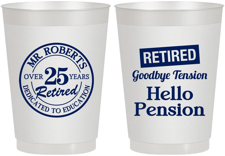 Personalized Retirement 10 oz Frosted Cups - Teacher | 150024