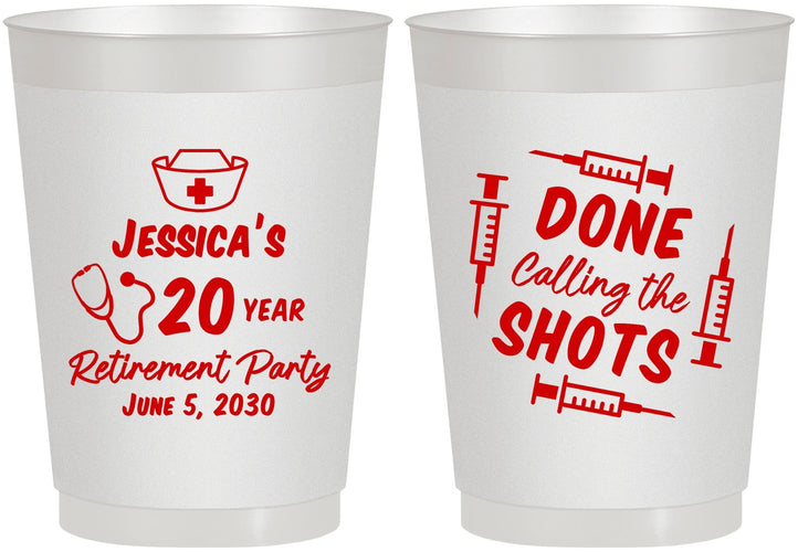 Personalized Retirement 10 oz Frosted Cups - Nurse | 150026