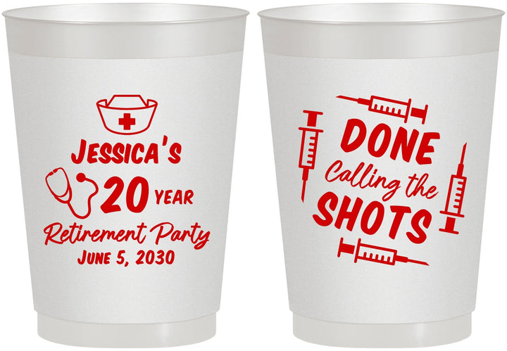 Personalized Retirement 10 oz Frosted Cups - Nurse | 150026