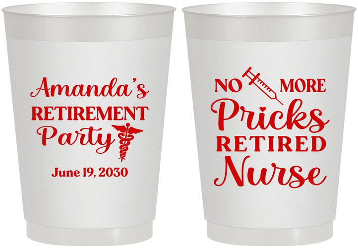 Personalized Retirement 10 oz Frosted Cups - Nurse | 150027