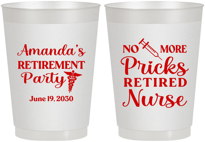 Personalized Retirement 10 oz Frosted Cups - Nurse | 150027