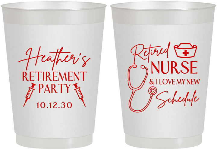Personalized Retirement 10 oz Frosted Cups - Nurse | 150028