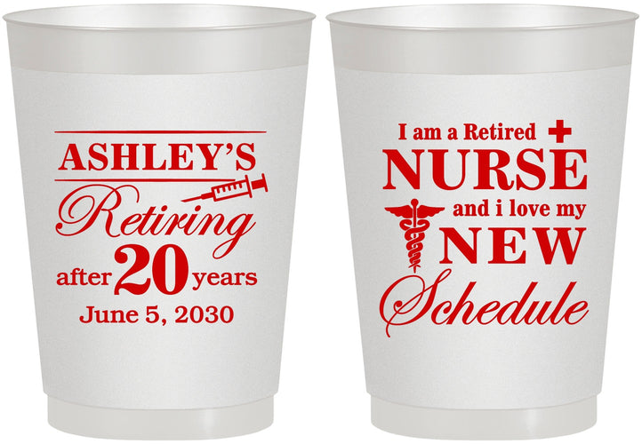 Personalized Retirement 10 oz Frosted Cups - Nurse | 150029