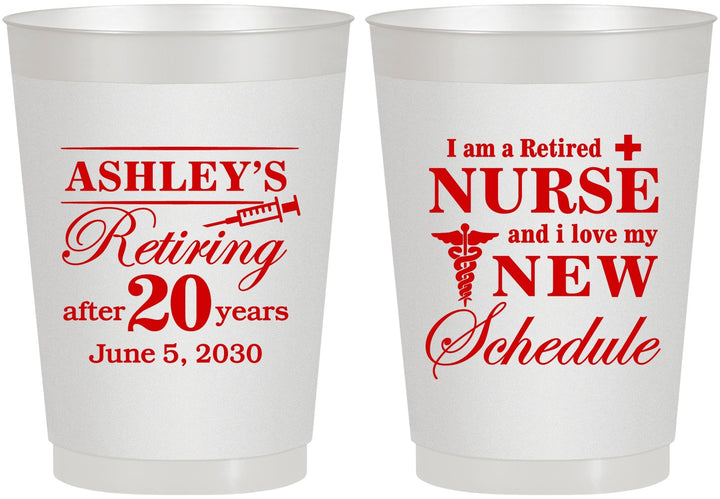 Personalized Retirement 10 oz Frosted Cups - Nurse | 150029