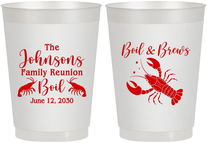 Personalized Family Reunion 10 oz Frosted Cups - Crawfish Boil | 160005