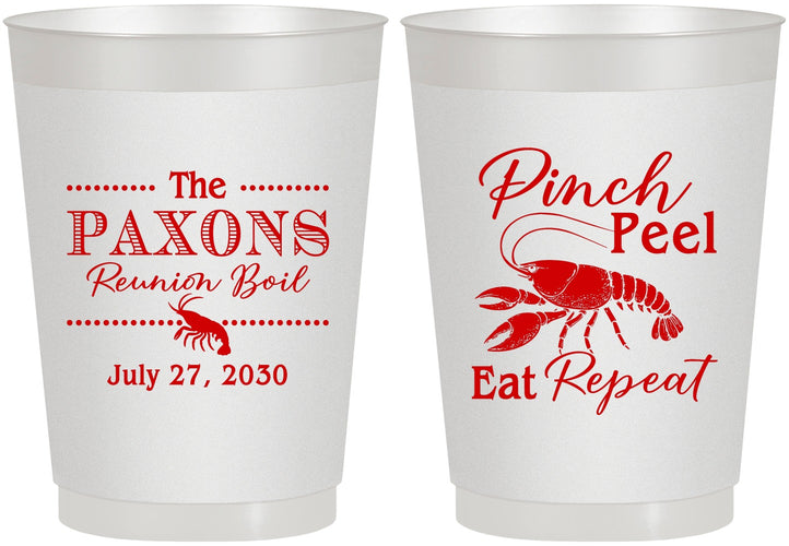 Personalized Family Reunion 10 oz Frosted Cups - Crawfish Boil | 160006