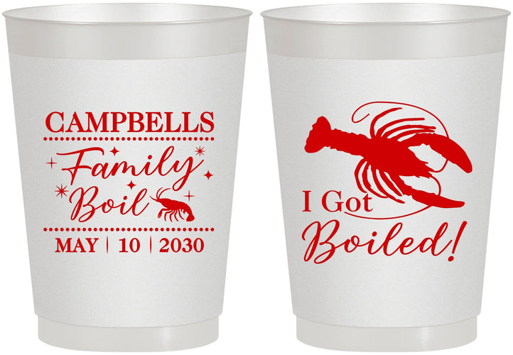 Personalized Family Reunion 10 oz Frosted Cups - Crawfish Boil | 160008