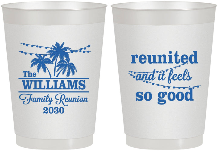 Personalized Family Reunion 10 oz Frosted Cups - Beach Reunited | 160010