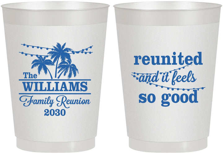 Personalized Family Reunion 10 oz Frosted Cups - Beach Reunited | 160010