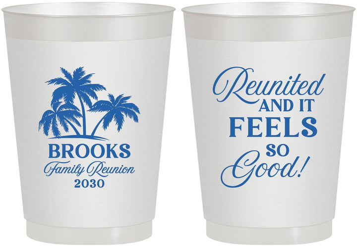 Personalized Family Reunion 10 oz Frosted Cups - Beach Reunited | 160017